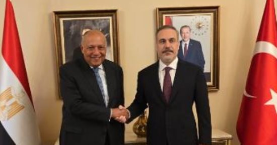 وزير الخارجية يعقد مباحثات مغلقة مع نظيره التركى.. صور