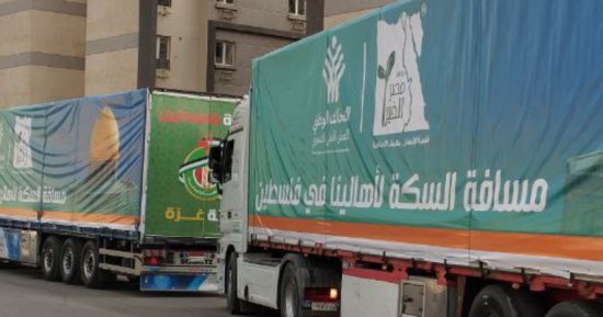 في إطار الجهود الإنسانية التي تقدمها مصر.. التحالف الوطنى: 1000 شاحنة دخلت غزة لدعم الفلسطينيين.. تحتوى على آلاف الأطنان من المواد الغذائية والإغاثية.. والقوافل الطبية لم تتوقف منذ بداية العدوان 
