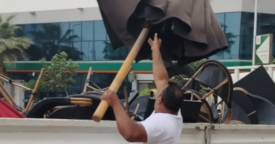 حملة لرفع الإشغالات بميدان فونتانا بالبساتين.. صور
