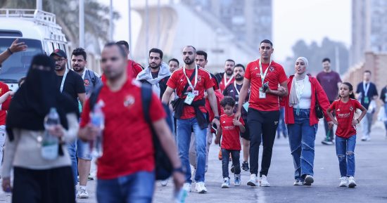 توافد جمهور الأهلي لحضور مباراة مازيمبى 