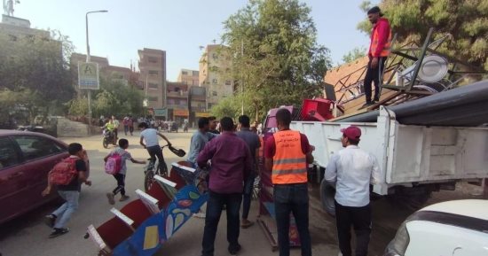 رفع 650 حالة إشغال خلال حملة مكبرة بمدينة أبو النمرس