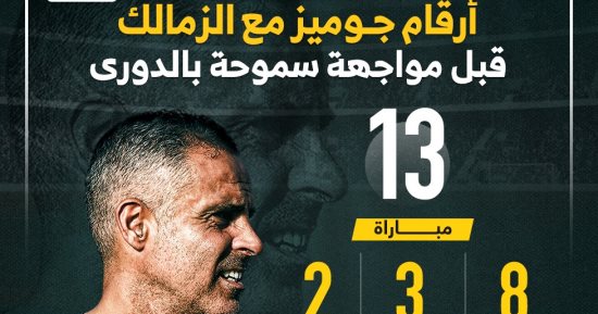 أرقام جوميز مع الزمالك قبل مواجهة سموحة فى الدوري.. إنفو جراف 