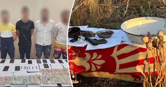 وزارة الداخلية تباغت حدائق الشيطان في شم النسيم.. ضبط وحرق 6 قراريط مزروعة أفيون فى كفر الشيخ.. تضبط شحنة حشيش بقيمة 14 مليون جنيه بسيناء.. وتسقط عنصرين إجراميين بالقليوبية بحوزتهما مخدرات بـ3.5 مليون جنيه..صور