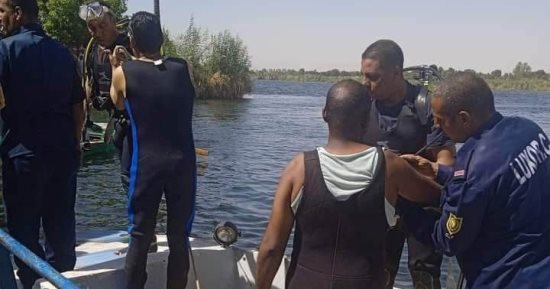 غرق شاب وطفل خلال السباحة في نهر النيل بمدينة إسنا في الأقصر