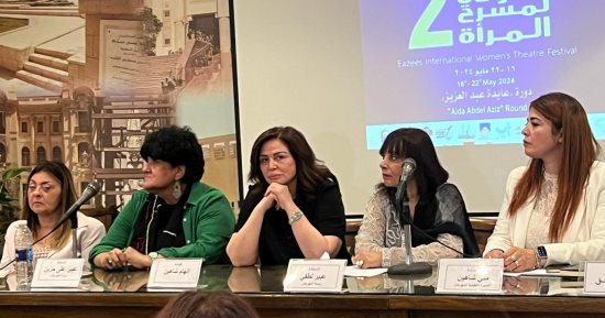 بدء المؤتمر الصحفى لمهرجان إيزيس لمسرح المرأة بحضور إلهام شاهين  