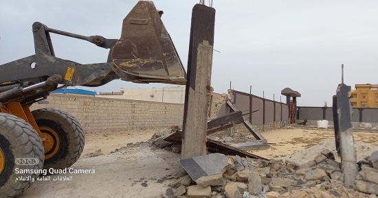 مجلس مدينة العريش بشمال سيناء يواصل حملات إزالة التعديات على أملاك الدولة