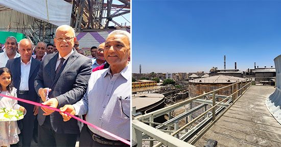 مصانع السكر تدعم البيئة عبر استحداث أبراج التبريد بالمصانع لتقليل التلوث والحد من هدر المياه.. وتفتتح بالأقصر أول برج فى مصنع سكر أرمنت بطاقة 4 آلاف متر.. رئيس شركة السكر: يساهم فى خفض درجة حرارة مياه التبريد