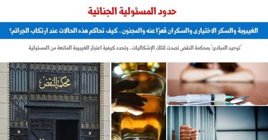 حدود المسئولية الجنائية.. "الغيبوبة والسكر الاختيارى والمجنون".. برلماني 