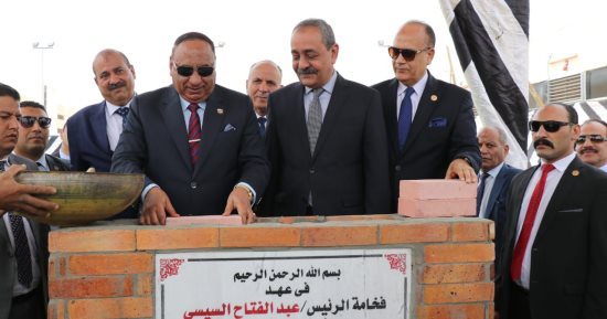 رئيس قضايا الدولة ومحافظ الإسماعيلية يضعان حجر أساس فرع الهيئة الجديد بالمحافظة