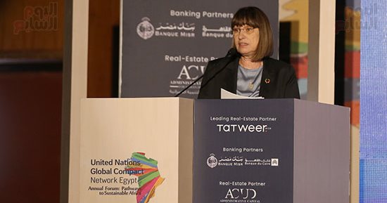 منسق الأمم المتحدة في مصر تعرب عن سعادتها بربط الفن بالتنمية المستدامة