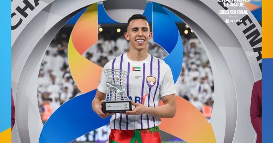 سفيان رحيمي لاعب العين الإماراتى يحصد جائزتي أفضل لاعب وهداف دوري أبطال آسيا