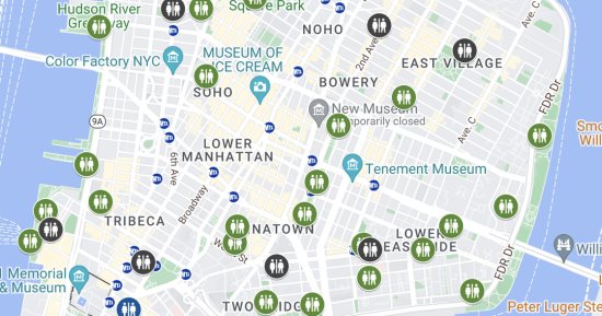 خريطة الـ 1000 حمام.. خرائط جوجل تعرض أماكن المراحيض العامة فى نيويورك
