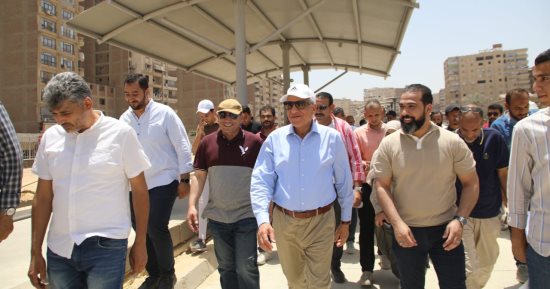 محافظ الجيزة يتفقد أعمال التطوير بقطاعات طريق وترعة المريوطية فيصل