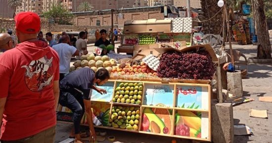 رفع إشغالات المحال والباعة الجائلين على الطريق العام خلال حملات بحى الهرم