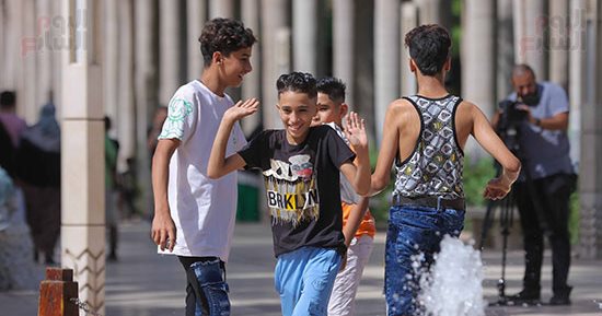 إقبال كثيف للمواطنين على حديقة الأزهر للاحتفال برابع أيام عيد الأضحى