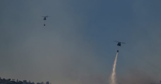 رجال الإطفاء اليونانيون يكافحون حريق غابات جديدا بالقرب من أثينا.. فيديو