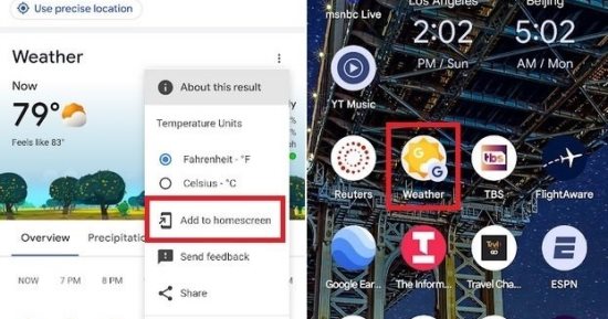 تحديث جديد لتطبيق Google Weather يوفر تحسين توقعات الطقس لـ 10 أيام مقبلة