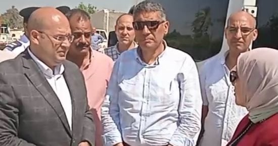 محافظ الجيزة يتفقد مشروع رصف طريق ترعة محمود خليل بمنشأة القناطر
