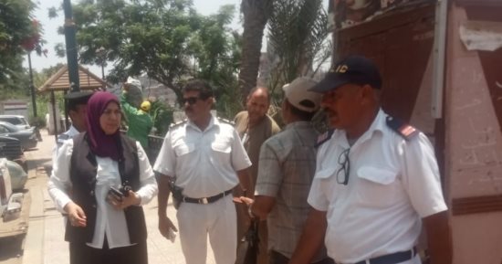 تحرير 34 محضر إشغال طريق و 44 حالة ضبط في حملة مكبرة بشوارع المنوفية