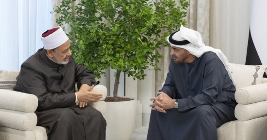 رئيس الإمارات يستقبل شيخ الأزهر ويبحثان تأصيل الحوار الحضارى والتعايش بين الثقافات
