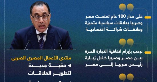 تعزيز العلاقات الاقتصادية.. انطلاق منتدى الأعمال المصرى الصربى (إنفوجراف)