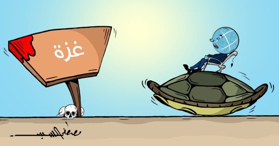 شبح المجاعة يفرض سيطرته على قطاع غزة بكاريكاتير اليوم السابع