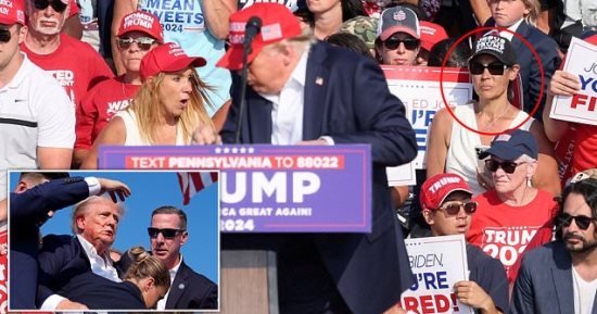 امرأة تجلس خلف ترامب أثناء محاولة اغتياله تثير الجدل.. فيديو وصور