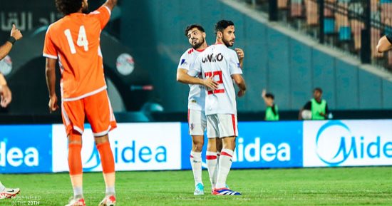 مهاب ياسر يسجل الهدف الأول للزمالك فى شباك بروكسى