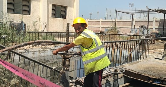 إعادة تشغيل محطة الصرف الصحى الرئيسية بالعريش