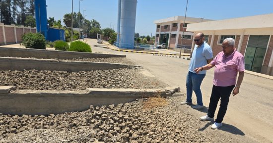 رئيس مياه المنوفية يتابع إصلاح عطل بمحطة مياه طوخ دلكا البحارى