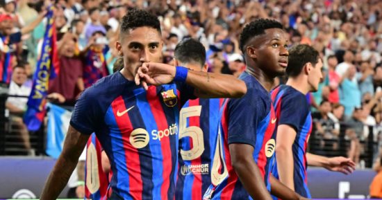 برشلونة ضد بلد الوليد.. رافينيا يسجل هدف البارسا الأول بالدقيقة 20 "فيديو"