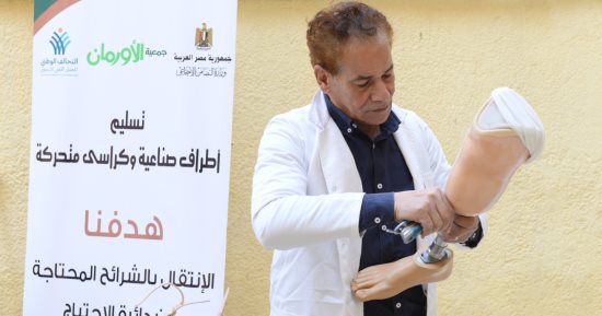 196 جهازا تعويضيا دعماً لذوى الهمم بقرى ونجوع أسوان.. صور