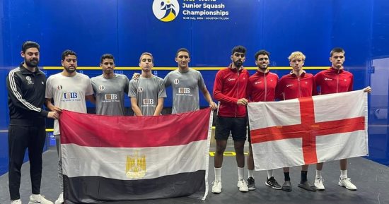 مصر تهزم إنجلترا 2-0 وتتأهل لنصف نهائى بطولة العالم لناشئى الاسكواش
