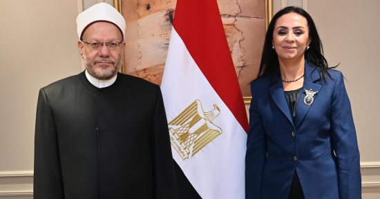 مفتى الجمهورية : وزارة التضامن ستشهد تقدما بقيادة مايا مرسى