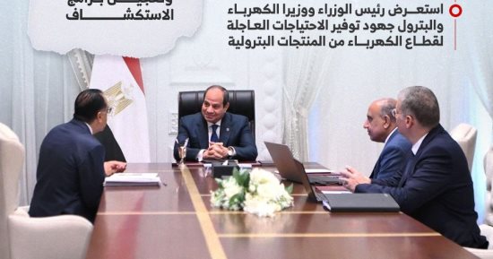 الرئيس السيسى يشيد بتفهم المواطنين إجراءات تخفيف أحمال الكهرباء.. إنفوجراف