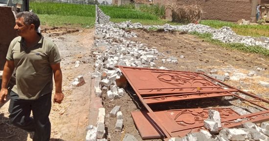 إزالة 13 حالة تعد على أراض زراعية وأملاك دولة ومخالفات بناء بـ7 مراكز فى أسيوط