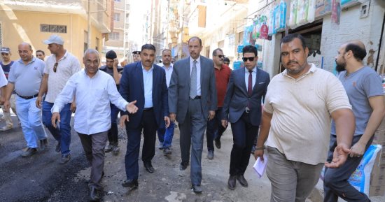محافظ سوهاج يتفقد أعمال الرصف بمركز جرجا بتكلفة 2 مليون جنيه