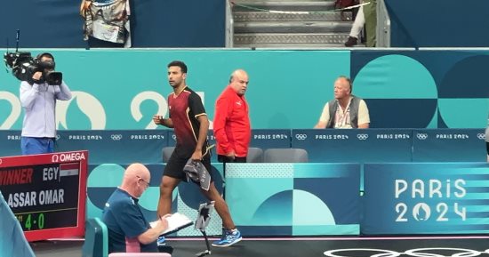 عمر عصر يتأهل إلى دور الـ16 بأولمبياد باريس 2024 فى تنس الطاولة
