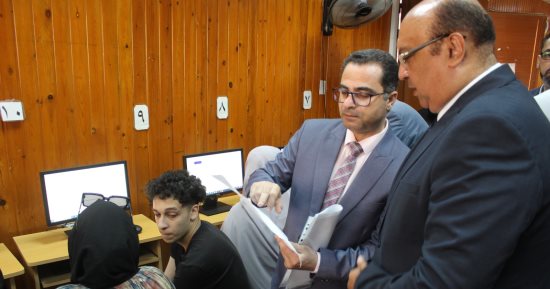 جولة تفقدية لنائب رئيس جامعة المنصورة لمكتب التنسيق والتحويلات.. صور