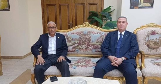 محافظ شمال سيناء يستقبل السفير الفلسطيني بالقاهرة