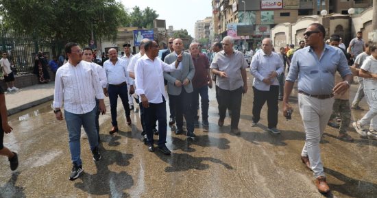 محافظ القاهرة يتفقد ميدان المحطة بحلوان لمتابعة رفع الإشغالات