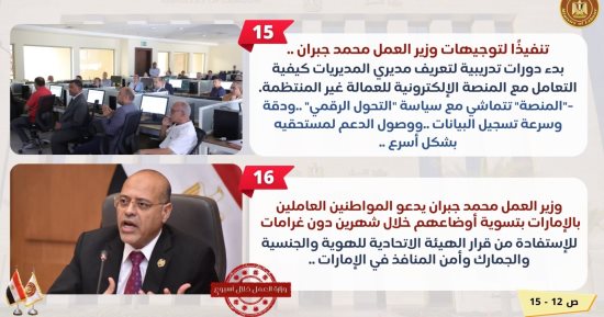 وزارة العمل في 7 أيام.. فرص عمل بالداخل والخارج 