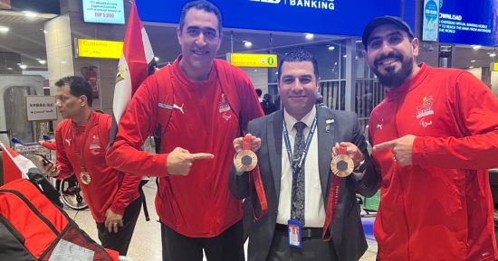 مصر للطيران تستقبل أبطال مصر فى دورة الألعاب البارالمبية باريس 2024.. صور   