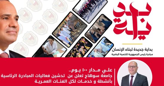 تستمر 100 يوم.. تدشين مبادرة "بداية جديدة لبناء الإنسان المصرى" بجامعة سوهاج