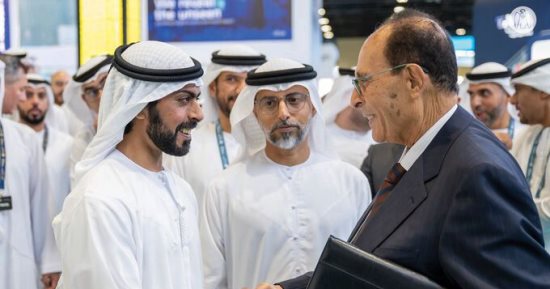 محمود أبو زيد وخليفة بن طحنون يفتتحان المعرض العالمى للمرافق وشركات المياه