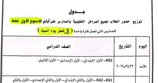 تعليم سوهاج تعلن مواعيد دخول الطلبة للمدارس فى جميع المراحل.. التفاصيل
