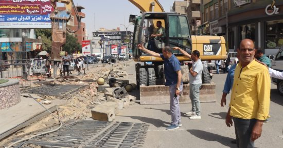 السكرتير العام المساعد لبنى سويف يتفقد أعمال تطوير ميدان الزراعيين