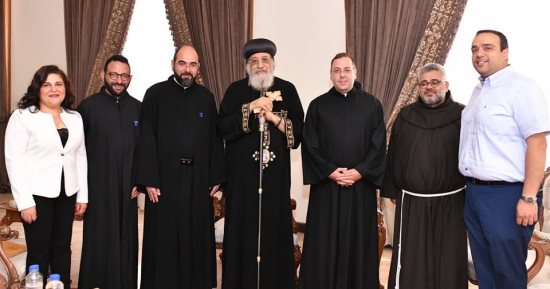 البابا تواضروس الثانى يستقبل وفد من الرهبانية الأنطونية بلبنان