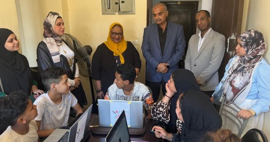تدريب أبناء روضة السودان بالدقى على الحياكة والكمبيوتر  ضمن بداية.. صور