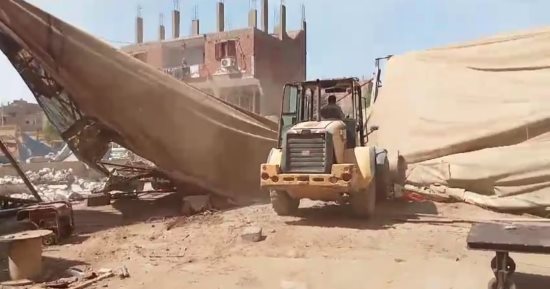 محافظة الجيزة تزيل مخالفات بناء على الأراضى الزراعية بأوسيم